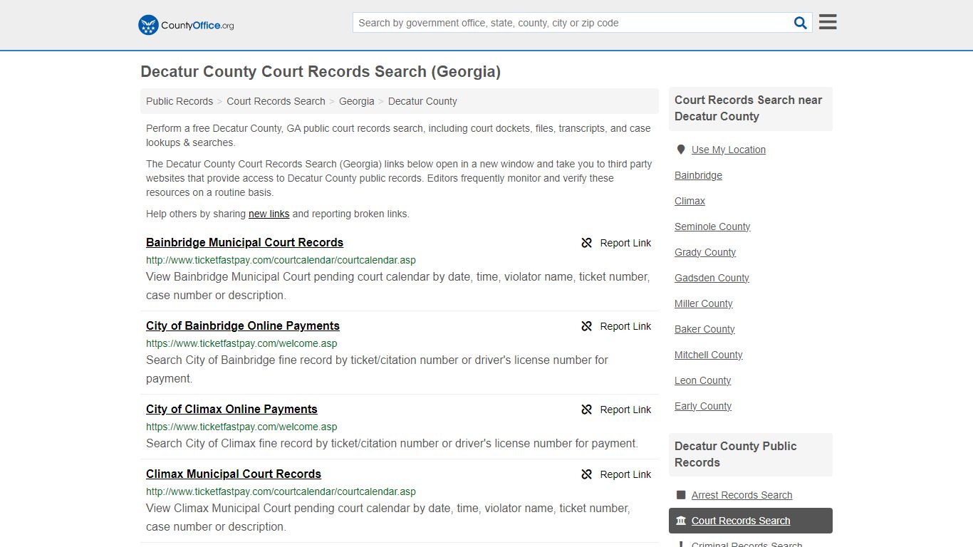 Decatur County Court Records Search (Georgia) - County Office