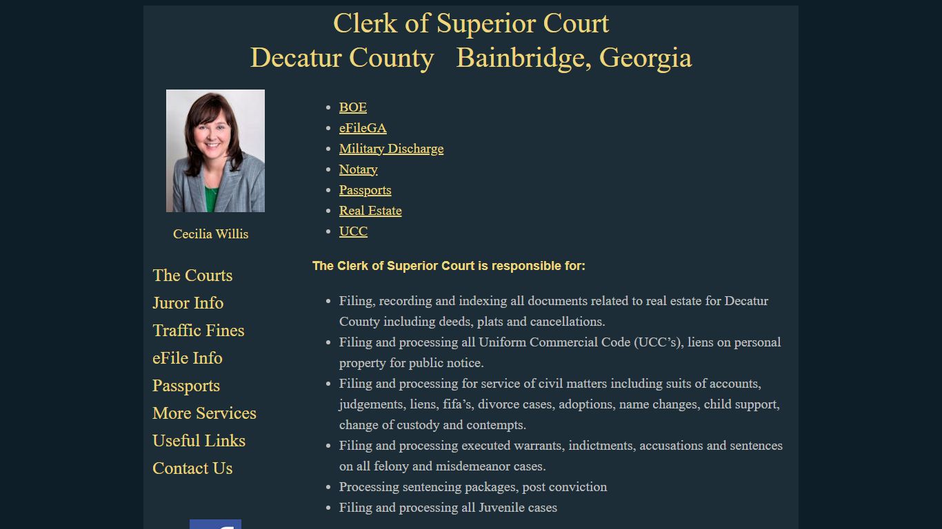 Services | Clerk of Superior Court, Decatur County GA