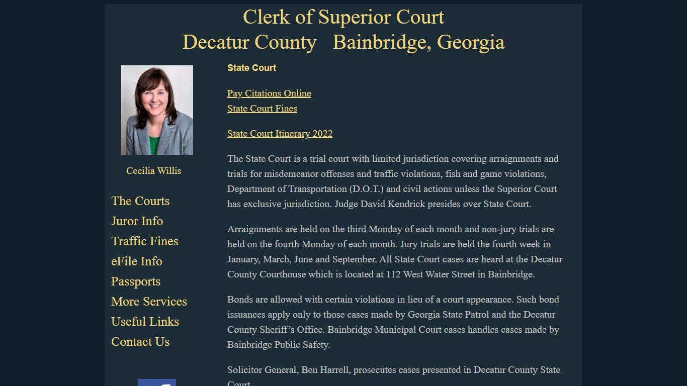 State Court | Clerk of Superior Court, Decatur County GA